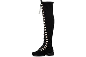 GLOBALWIN Women's Over The Knee Thigh High Tall Boots for Women Long Boots with Side Zipper