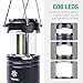 Vekkia COB LED Camping Lanterns,Battery Powered Lamp with Magnetic Base,Collapsible LED Lantern-Outdoor Camping Lights. Perfect for Fishing,Hiking,Power Outage,Hurricane Season,etc,Pack of 2