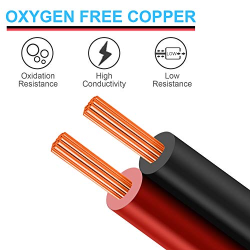 TYUMEN 100FT 22 Gauge 2pin 2 Color Red Black Cable Hookup Electrical Wire LED Strips Extension Wire, 22AWG OFC 12V/24V DC Extension Cable Wire Cord for Led Strips Single Color 3528 5050 - Thumbnail 4
