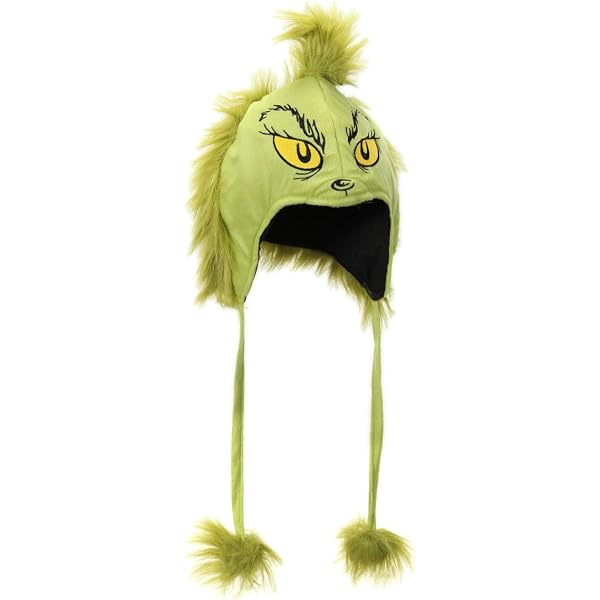 Peruvian Laplander Hat Dr Seuss Grinch Character Novelty One Size Fits Most Bioworld Dr. Seuss The Grinch Who Stole Christmas Peruvian  main image 4