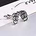 Three Keys Jewelry Stainless steel Black Brass Men's Skull Cufflinks
