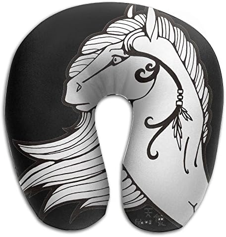 Horse Comfortable Washable Cover Neck Pillow Spa Memory Foam U-SHAPE For People Car 100% Polyester