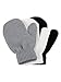 Satinior 3 Pairs Toddler Magic Stretch Mittens Little Girls Soft Knit Mitten Baby Boys Winter Knitted Gloves,1-4 Years Size (Gray, White and Black)