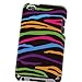 Rainbow Zebra (Front & Back) Graphic Case - for LE iPod Touch 4G