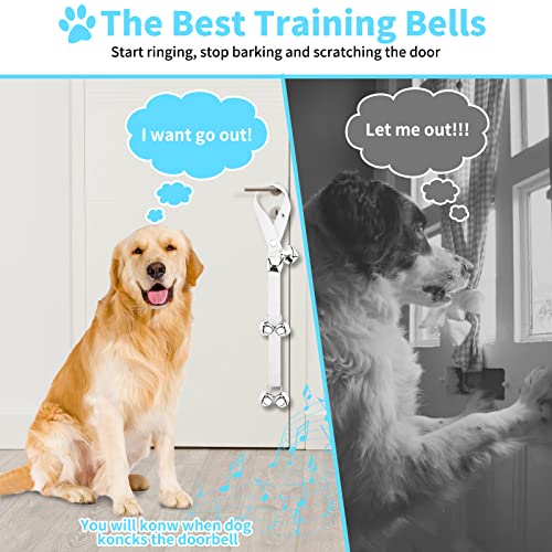 JIMEJV Pack Dog Doorbells, Pet Training Bells for Go Outside