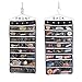 Premium Hanging Jewelry Organizer 44 Secure Zipper Pockets - Hanger & Door Hanging Hook - Stores Jewelry, Accessories, Cosmetics, Makeup & Toiletries - Durable Two Sided Foldable Storage - Saves Space