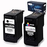Office World Remanufactured Ink Cartridge Replacement for Canon PG-240XL 240 XL CL-241XL 241XL for Canon Pixma MG3620 MX472 MX452 MG3220 MG3520 MG2220 MX532 MX392 MX432 MX512 (1 Black + 1 Tri-Color)