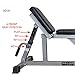 Valor Fitness Adjustable Weight Bench for Flat or Incline Bench Press with Wheels DD-21 Workout Benches for Home