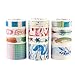 Washi Tape Crafts Set, 12 Rolls Tapes Stickers Decorative Masking Tape Set Decor with Multiple Patterns Binding Arts Tape Crafts for DIY Crafts and Gift Wrapping