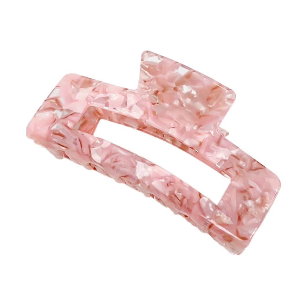 Wambere Pack of 1 Women's Hair Clips, Large Acetate Hair Claw Clip, Non-Slip, Jaw Clips, Headwear, Hair Accessories, Hair Styling Accessories for Women, Girls, Pink