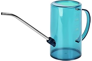 VKPLITE Plastic Watering Can - with Long Spout - 1/4 Gallon - 34 Oz - Sky Blue