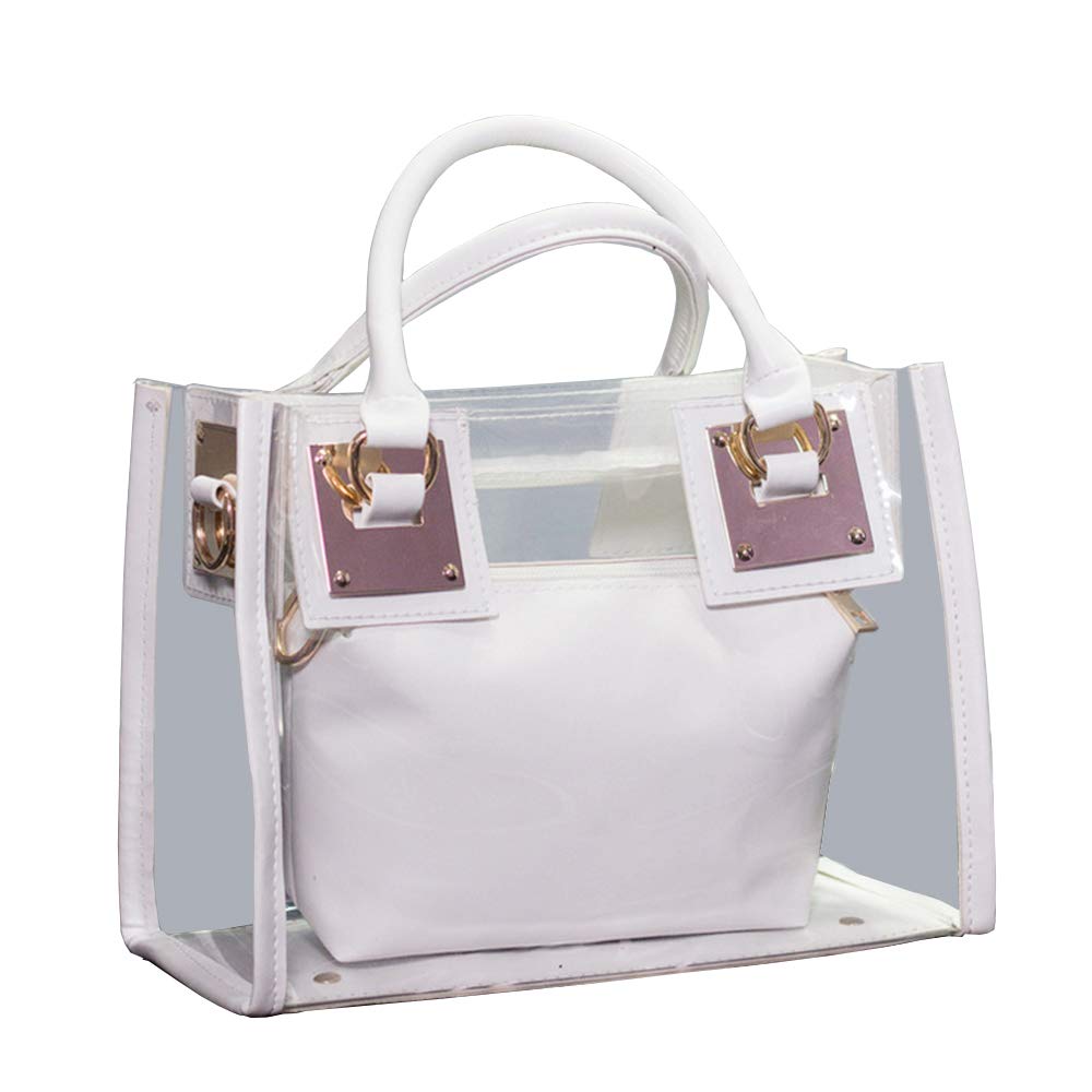 Segater® Clear Crossbody Handbags,Women's Small Tote Beach Bag Fashion Clear Jelly Handbag Top Handle Shoulder Bag Transparent Purse