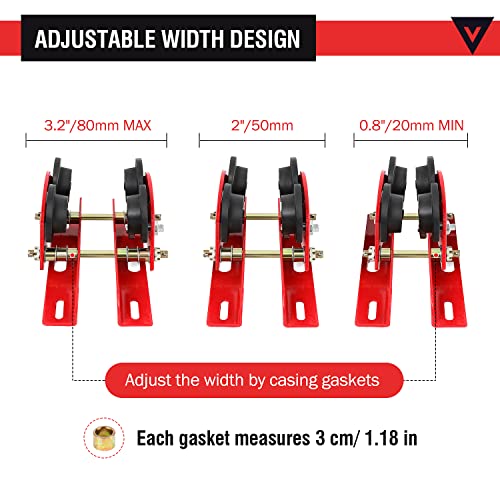 POWLAB 4 Wheels Beam Trolley 0.5Ton Heavy Duty 1102LBS Capacity For