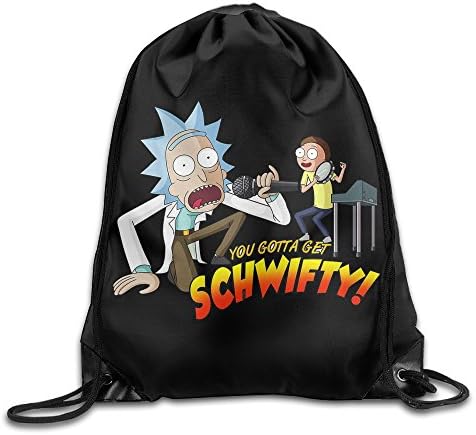 You Gotta Get Schwifty - Rick And Morty Nylon Drawstring Backpack Home Travel Sport Storage