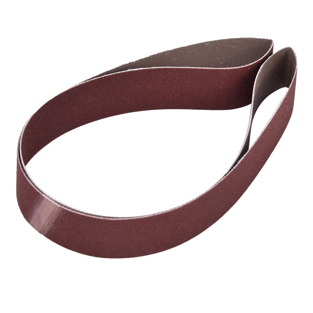 400 Grit Sanding Belt Set, 760x25mm, 10pcs, Aluminum Oxide Belts for Wood and Metal, Compatible with Orbital Sanders