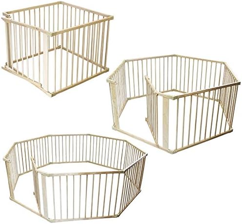 Monsieur Bebe Barriere De Securite Et Parc Bebe 4 6 Ou 8 Cotes En Bois Norme En 6 Cotes 5 28m Beige Amazon Fr Bricolage