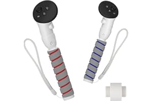 MUGKOM Handles Extension Grips for Quest 3 Controller Accessories, VR Handle Attachments, for Playing Quest 3 Beat Saber Gorilla Tag Long Arms Handle Extender