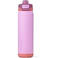 ZULU Powerfill Pro 24oz Stainless Steel Water Bottle with Quick Fill Lid, Triple Walled Vacuum Insulated Metal, Leak Proof Locking Lid, Sip and Chug, Reusable BPA Free, Sherbert