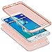Galaxy S6 Edge Plus Case,ikasus [Full-Body 360 Coverage Protective] Crystal Clear Sparkly Shiny Glitter Bling Front Back Full Coverage Soft TPU Silicone Rubber Case for Galaxy S6 Edge Plus,Rose Gold