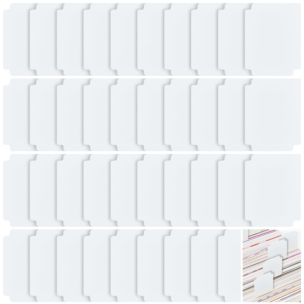 CRASPIRE 40-Sheet Trading Card Dividers - White Plastic Card Separators (2.75 x 3.7 Inch)