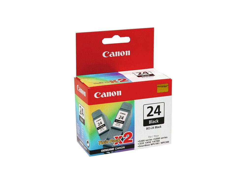 Canon Black ink tank (twin pack) BCI24BKTWIN