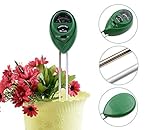 Soil Moisture Meter, 3-in-1 Soil pH Meter, Light and pH / acidity Meter Plant Tester for Houseplants, Outdoor Plants, Bonsais, Succulents, Trees, Grass and Lawn (No Battery Required)