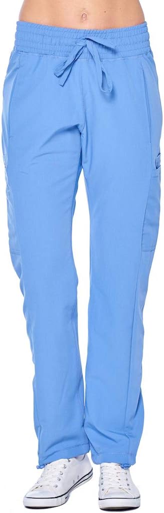 ANGEL UNIFORMS- Vicky 6-Pocket, Slim-Fit Stretch Scrub Pants with Elastic Waistband Medical