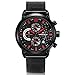 Watch, Luxury Business Casual Watches Waterproof Quartz Analog Wrist Watch, with Black Stainless Steel Mesh Band, Good Gift for Family and Friends