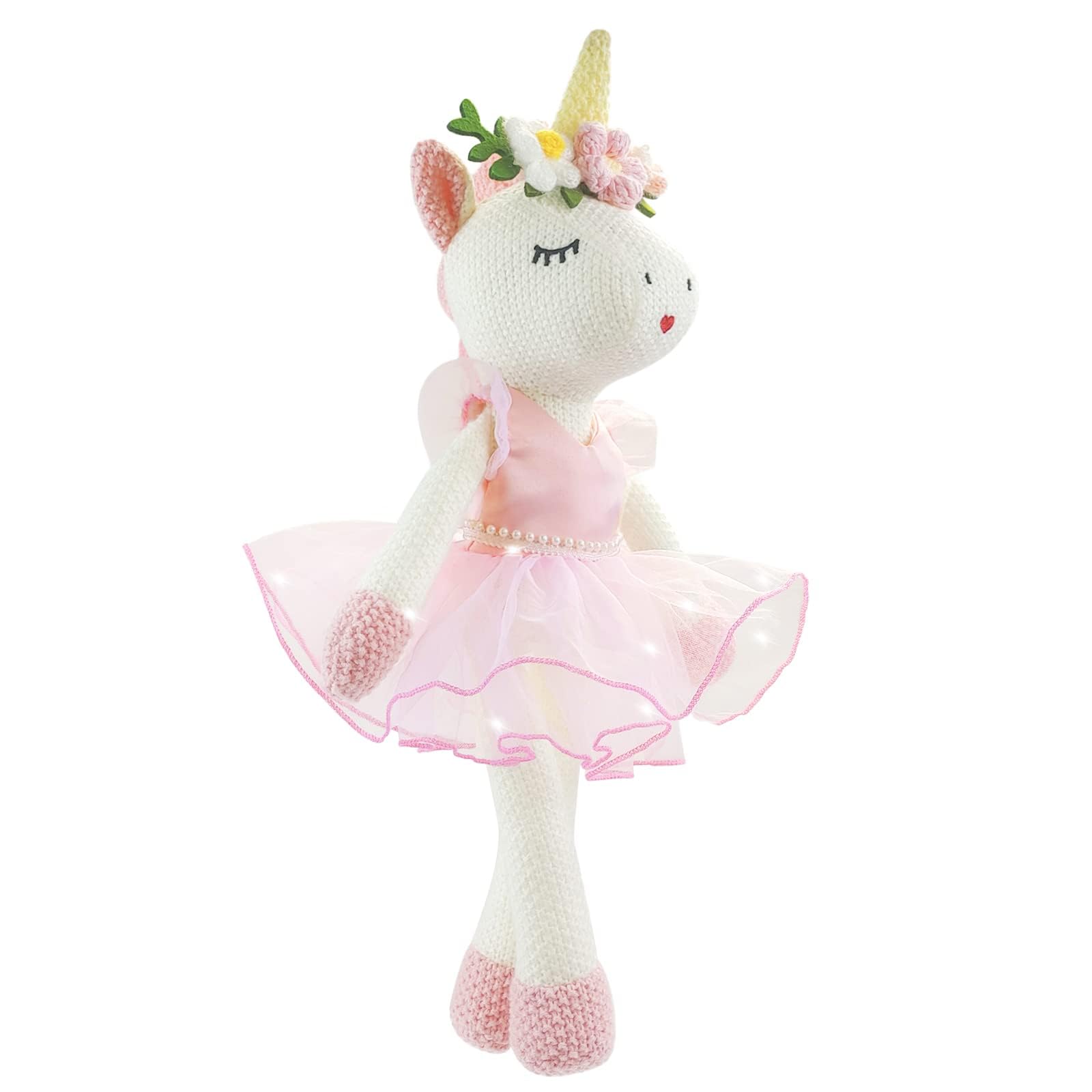 JUSTQUNSEEN Unicorn Plush Toy, Unicorn Decorations, Stuffed Animals for Girls (Pink)