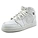 Nike Jordan Kids Air Jordan 1 Mid BG White/Cool Grey/White Basketball Shoe 5 Kids US