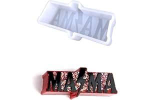 BLOSDREAM MAMA Freshie Molds,Silicone Molds for Freshies,Car Freshie Molds,Silicone Epoxy Resin Molds for Aroma Beads,Soap Mold,Candle Molds,Pendant Mold (MAMA), White, (C-081801)