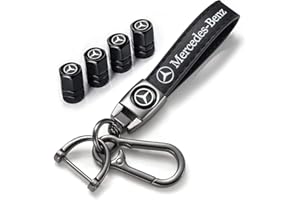 Athchu Car Tire Valve Stem Caps with Metal Keychain for A C E S Class Series GLK CLA GLA GLC GLE CLS SLK AMG Series with Car Logo Keychains car Accessories