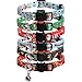 Lamphyface 6 Pack Christmas Cat Collar with Bell Breakaway Adjustable
