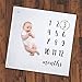 Premium Mink Fleece Baby Milestone Blanket for Newborn, Infant, Boys & Girls - Bonus Monthly Floral Wreath