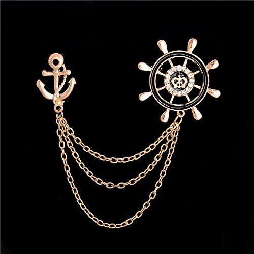 1 pc Vintage Retro Mens Banquet Suits Pins Anchor Brooch Pin For Women