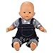 BARWA 5 Sets Jumpsuits Clothes Outfits Handmade Costume Pajamas for 14 to 16 Inch Dolls