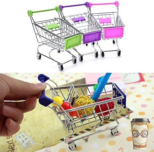 Basket Iron - Cute Organizer Craft Storage Baskets Supermarket Handcart Shopping Utility Cart Mode Toy Child - Front Espresso Rustic Stump Bench Glitter Hooks Open Arrows Supermarket Gift