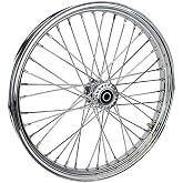 Chrome Front 40 Spoke Spool Hub Wheel 21 x 2.15 fits Harley (3/4" Bearings)