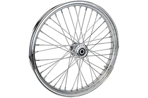 MOTO IRON Chrome Front 40 Spoke Spool Hub Wheel 21 x 2.15 fits Harley (3/4" Bearings)