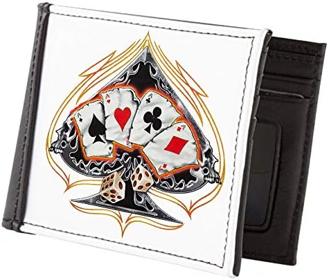 Royal Lion Men's Wallet Billfold Four of a Kind Poker Spade