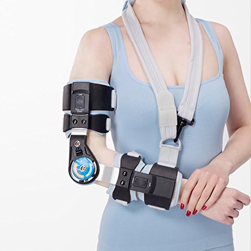 Adjustable Hinged ROM Elbow Brace Orthosis Arm Supports Limit Elbow-joint Movement Elbow Rehabilitation After Surgery Training FREE SHIPPING EMS (Left Elbow)