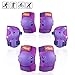 eNilecor Kids Knee Pads, Child Protective Gear Set, Toddler Knee Elbow Pads Wrist Guards for Skateboarding Cycling Roller, Rollerblade, Skates, Skateboards,Scooters(Purple, Small)