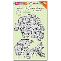 STAMPENDOUS Cling Rubber Stamp, Hydrangea Garden Jumbo