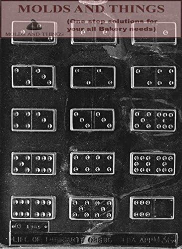 DOMINOES chocolate candy mold Molding Instruction + Set of 2
