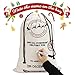 PUAIDA 4 Pack Santa Sack & 8 Christmas Cards, 27.5