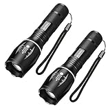 Flashlights, SKYROKU 2 Pack Portable Ultra Brightest Handheld LED Flashlight Waterproof Led MINI Tactical Flash light for Hiking, Camping and Riding(New Version)