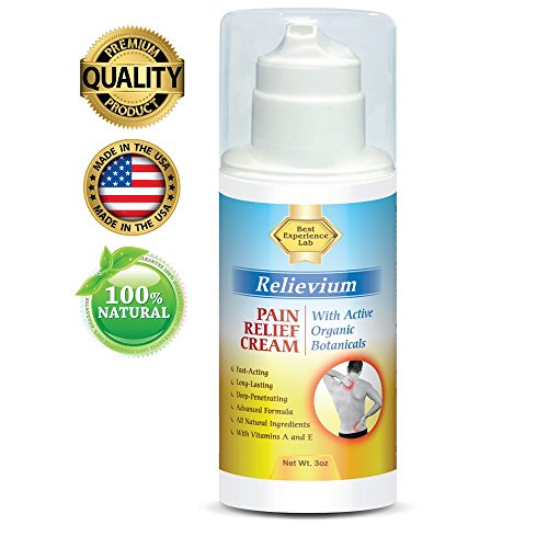 Relievium Best Natural Muscle & Joint Pain Relief Cream 3oz Arthritis