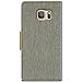 GOOSPERY Canvas Wallet for Samsung Galaxy S7 Edge Case (2016) Denim Stand Flip Cover (Gray) S7E-CAN-Gry
