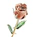 M Dream Valentine Gifts for Her, Long Stem Trimmed 24K Gold Dipped Real Rose Champagne 11 Inches Set of 1,Best Gift for Valentine's Day, Mother's Day, Anniversary, Birthday