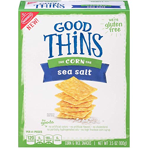 Good Thins Gluten Free Sea Salt Corn Crackers (Pack of 24)